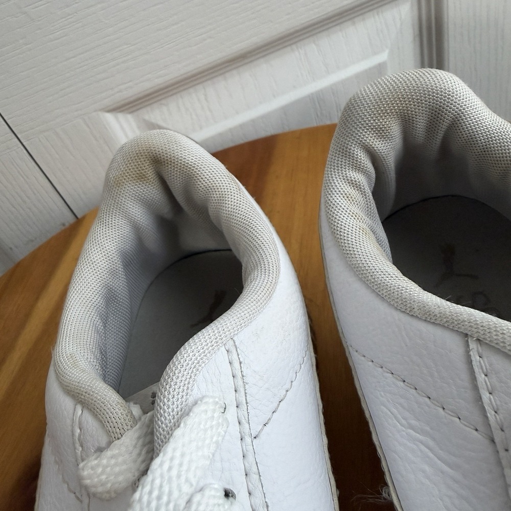 Puma Carina White Silver Tennis Shoes Women's Size 8 373834-01 Travel Active - Picture 6 of 9